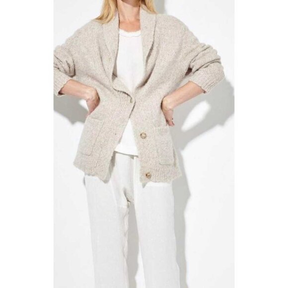 Raquel Allegra Baby Alpaca Seeing Eye Embroidered Cardigan - Picture 4 of 12